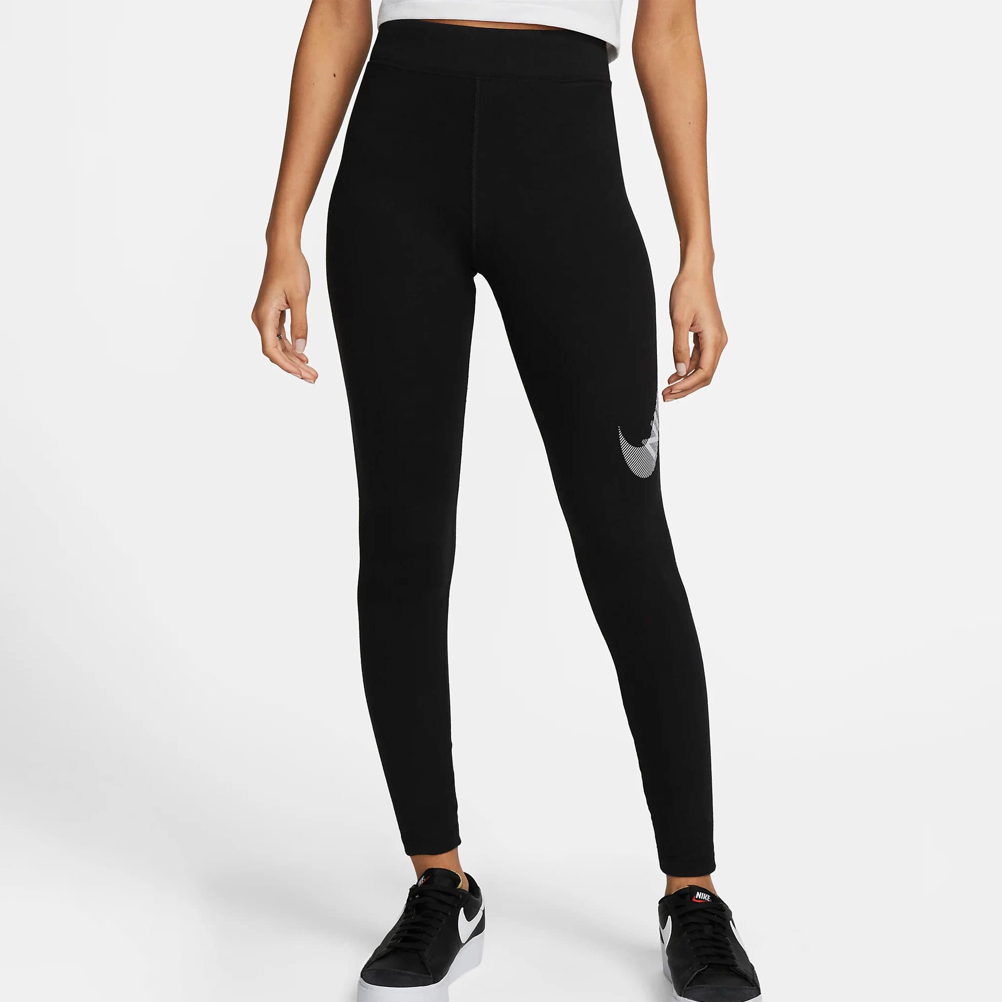 Nike Sportswear Swoosh Women's High-Waisted Leggings - Black
