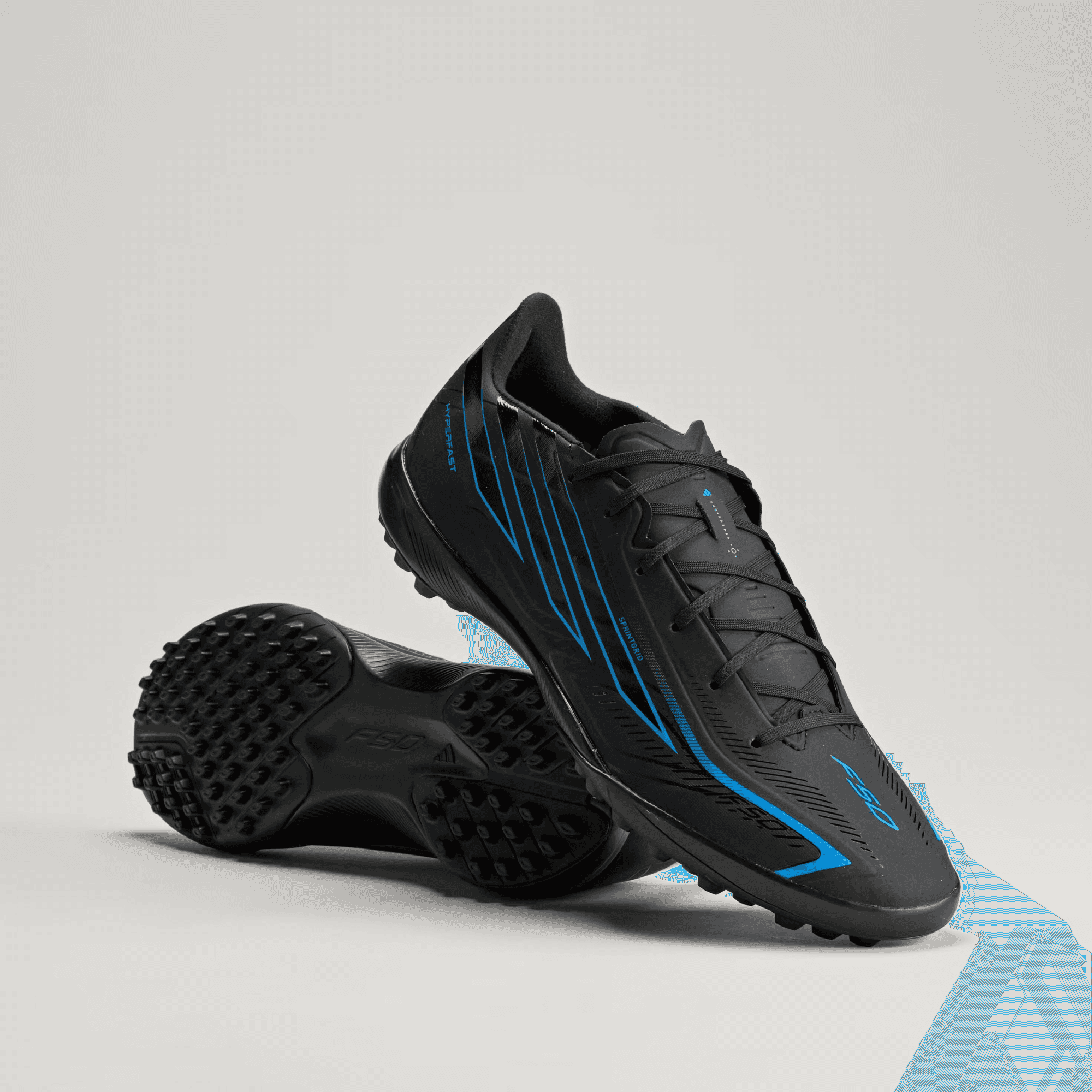 adidas F50 Hyperfast League TF - Core Black/Core Black/Lucid Ray Blue