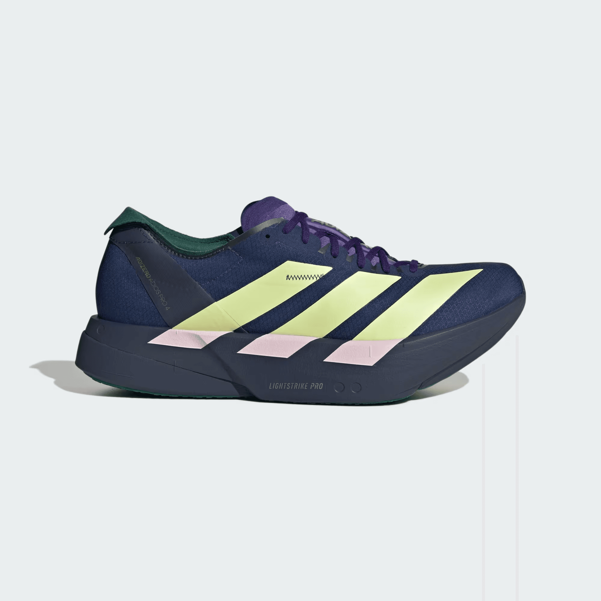 Adidas Adizero Adios Pro 4 - Dark Blue / Yellow Tint / Clear Pink