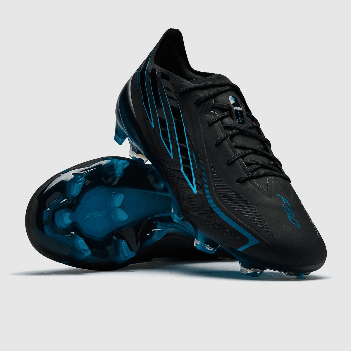 adidas F50 Hyperfast Elite FG - Core Black/Core Black/Lucid Ray Blue