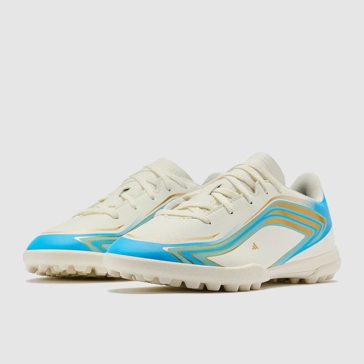 adidas Kids F50 Club x Messi TF - Ivory/Semi Blue Burst/Icey Blue