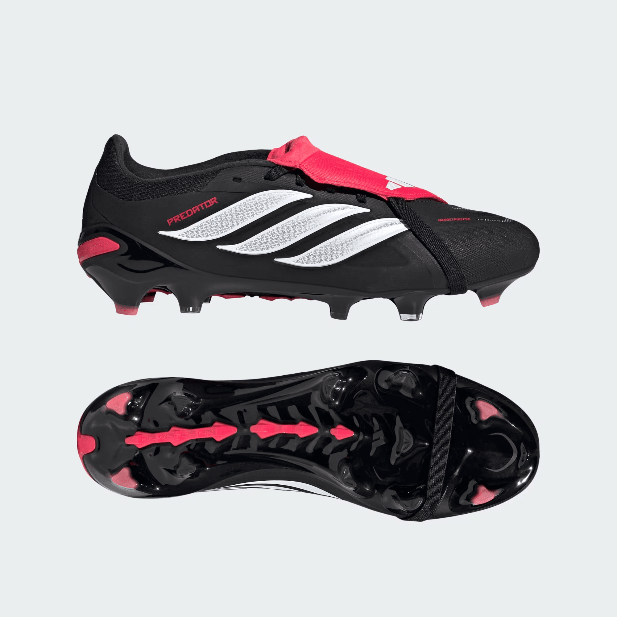adidas Predator Pro FT FG - Core Black / Cloud White / Lucid Red