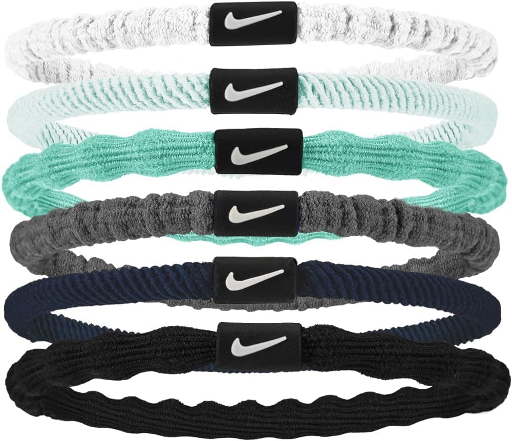 Nike Flex Hair Tie - White/Glacier Blue/White