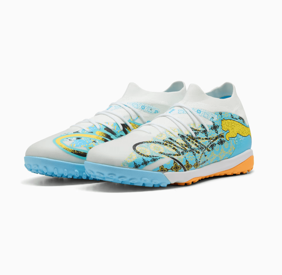 Puma Future 9 Playmaker TF - Puma White/Vibrant Blue/Sun Stream/Light Aqua