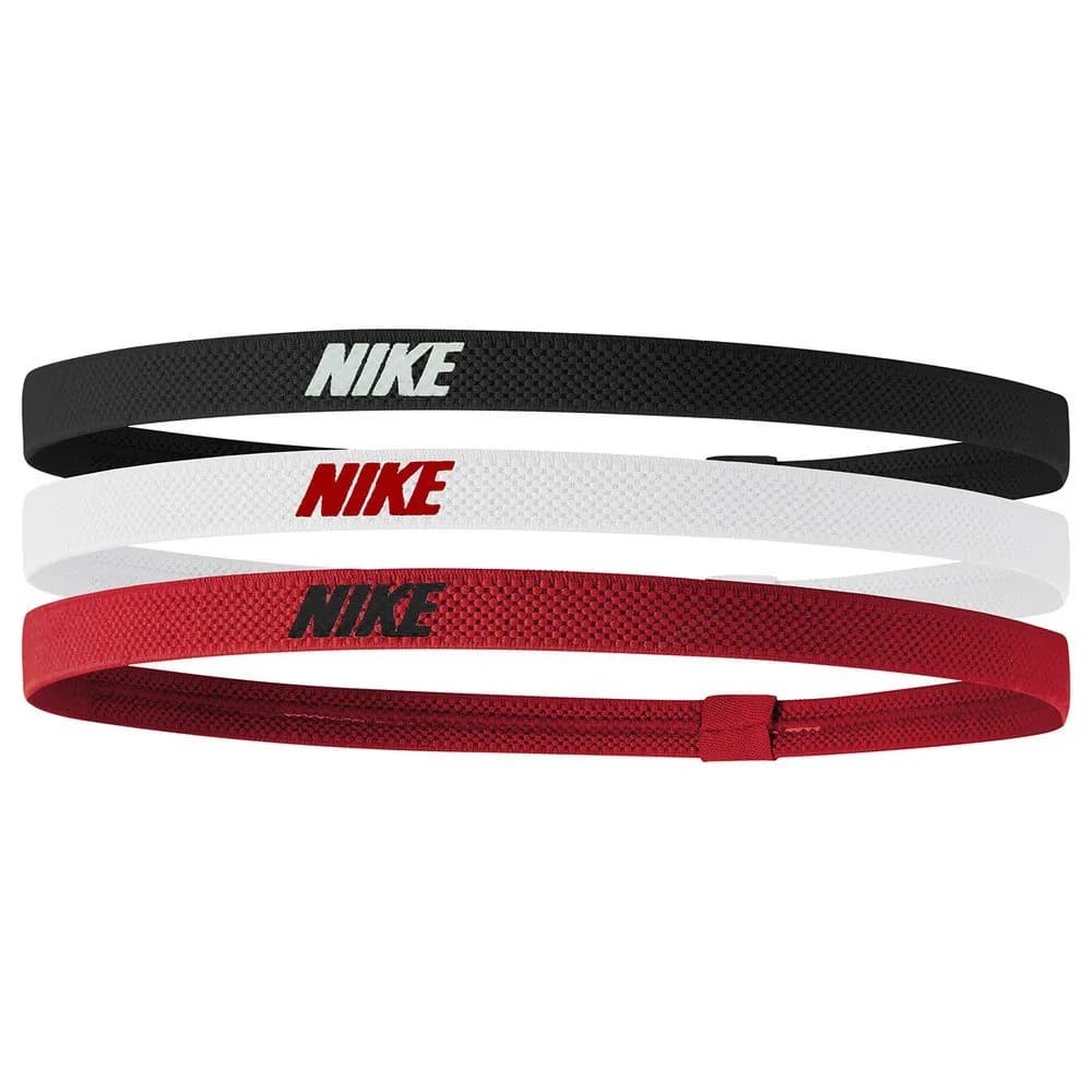 Nike Elastic Headbands 3-Pack - Black/White/Red
